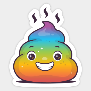 Rainbow Poop Sticker